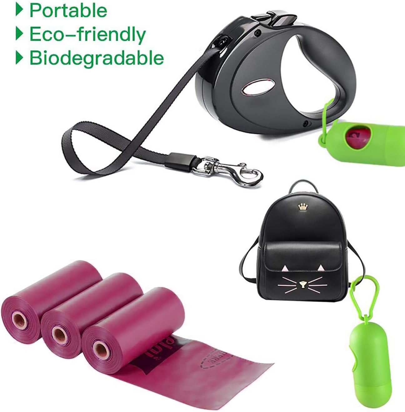 Dog Poop Bag 26 Rolls (390 Counts), Biodegradable Dog Waste Bags with 1 Free Dispenser, Eco-Friendly Leak Proof Pet Waste Disposal Refill Bags (Scented)