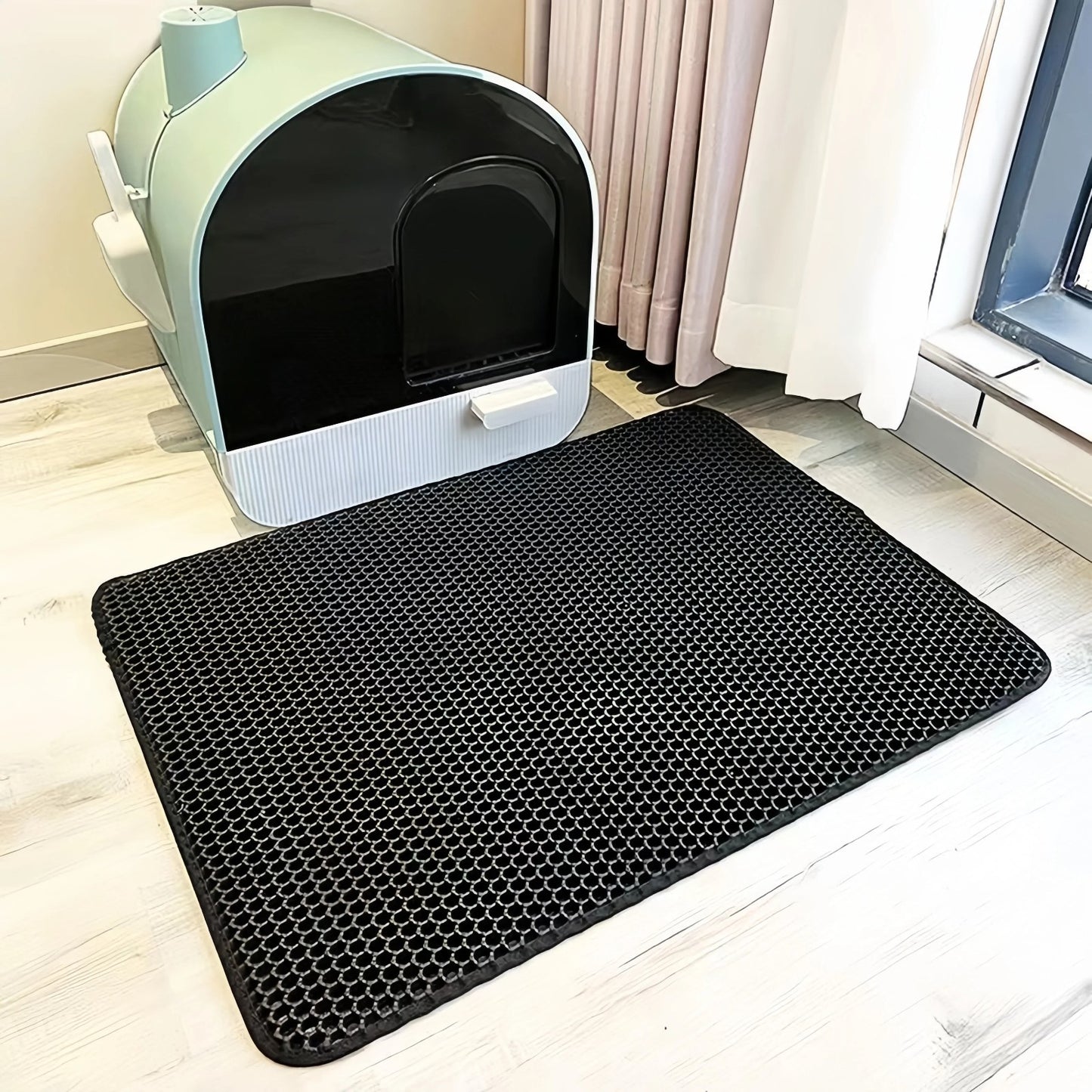 Cat Litter Mat,Double Layer Waterproof Cat Litter Box Mat