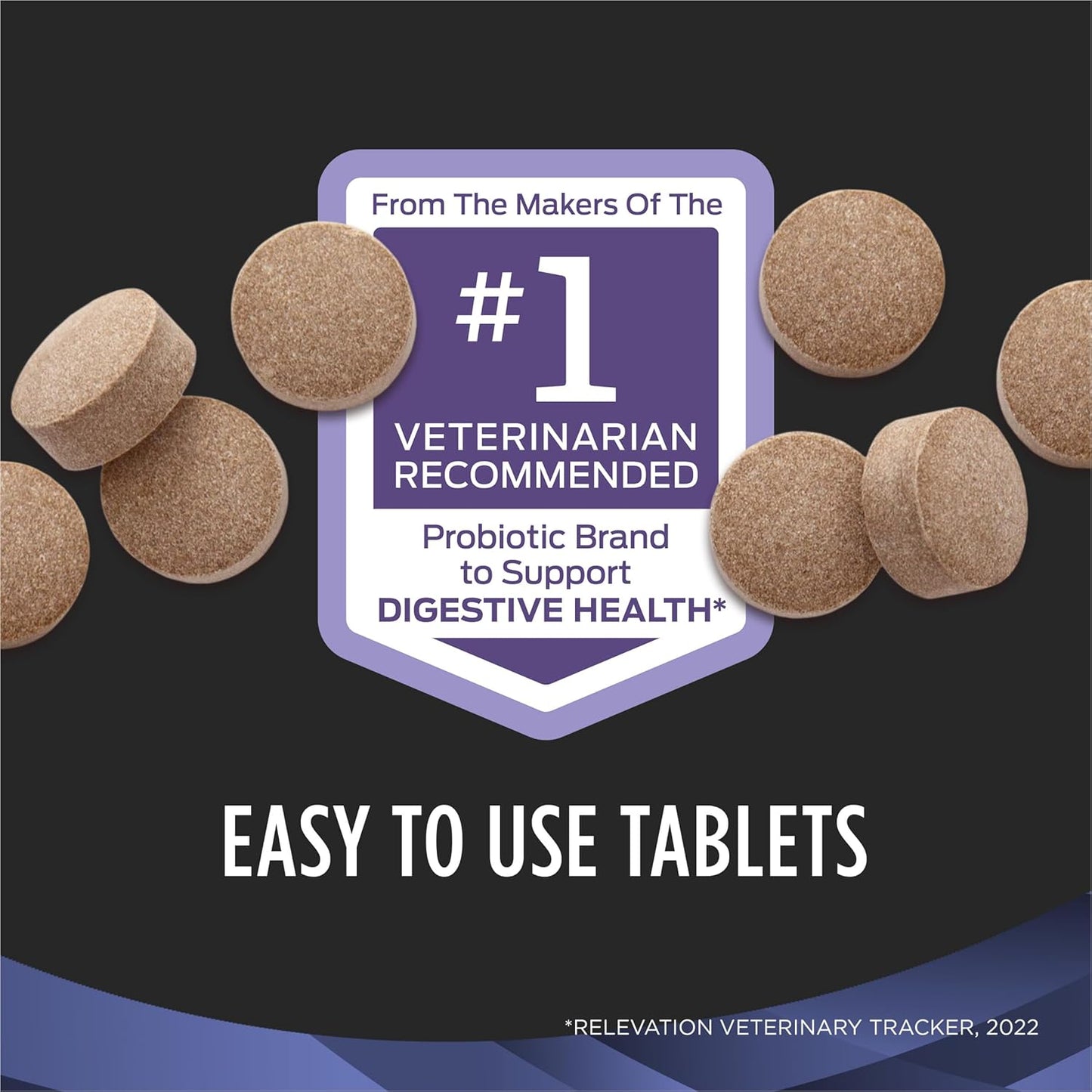 Purina Pro Plan Veterinary Supplements Fortiflora Dog Probiotics Chewable Tablets to Support Digestive and Immune Health and Occasional Diarrhea