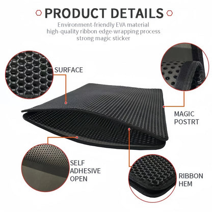 Cat Litter Mat,Double Layer Waterproof Cat Litter Box Mat