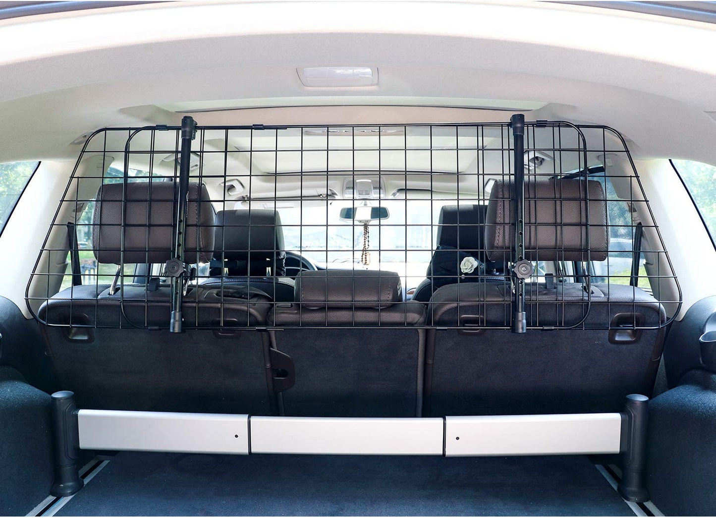 Adjustable Dog Car Barrier for Vehicles, 59.72 X 5.20 X 16.46 In, Black
