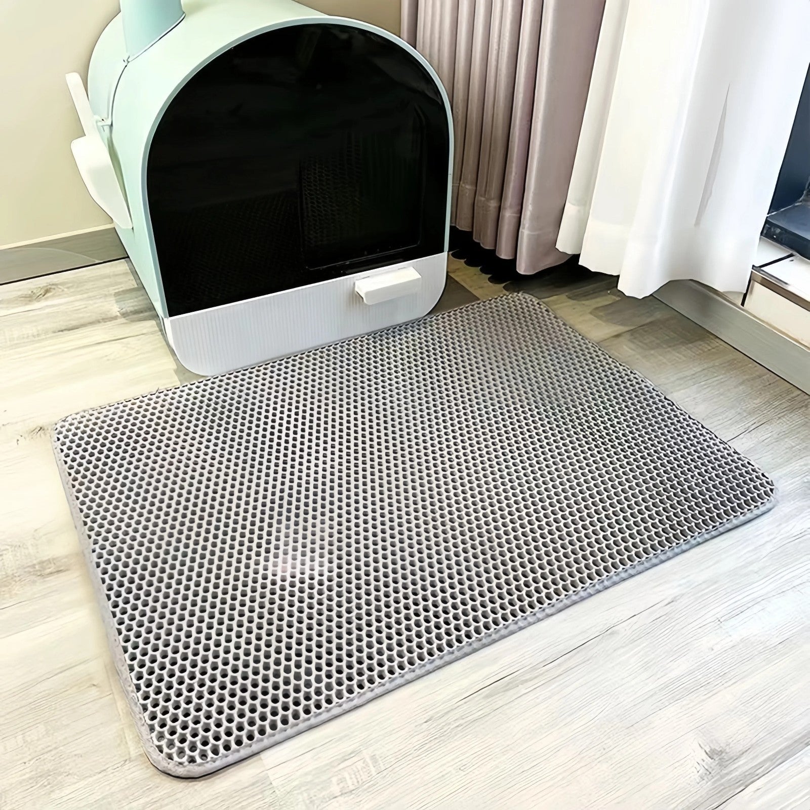 Cat Litter Mat,Double Layer Waterproof Cat Litter Box Mat