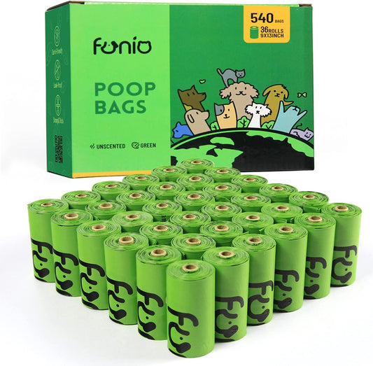 540 Counts Unscented Dog Poop Bags,Biodegradable Poop Bags Earth Friendly Dog Bags, Thick and Strong Poop Bags for Dogs