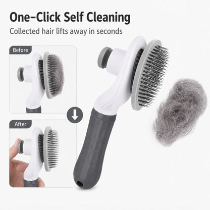 Self-Cleaning Pet Hair Remover Brush and Deshedding Grooming Comb for Dogs and Cats