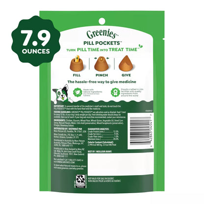 Greenies Chewy Dog Treats Pill Pockets Chicken Capsule Size