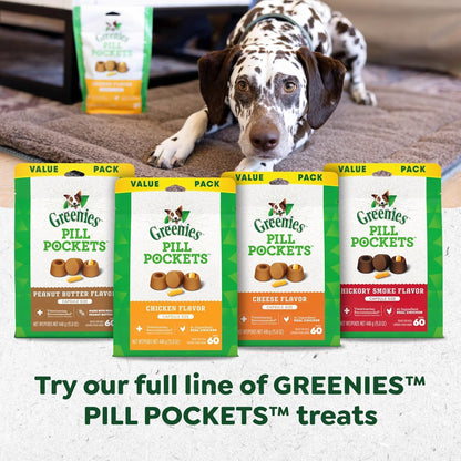 Greenies Pill Pockets Treats for Dogs Capsule Pouch, Chicken Flavor, 15.8-Ounce per Pack (3 Pack)