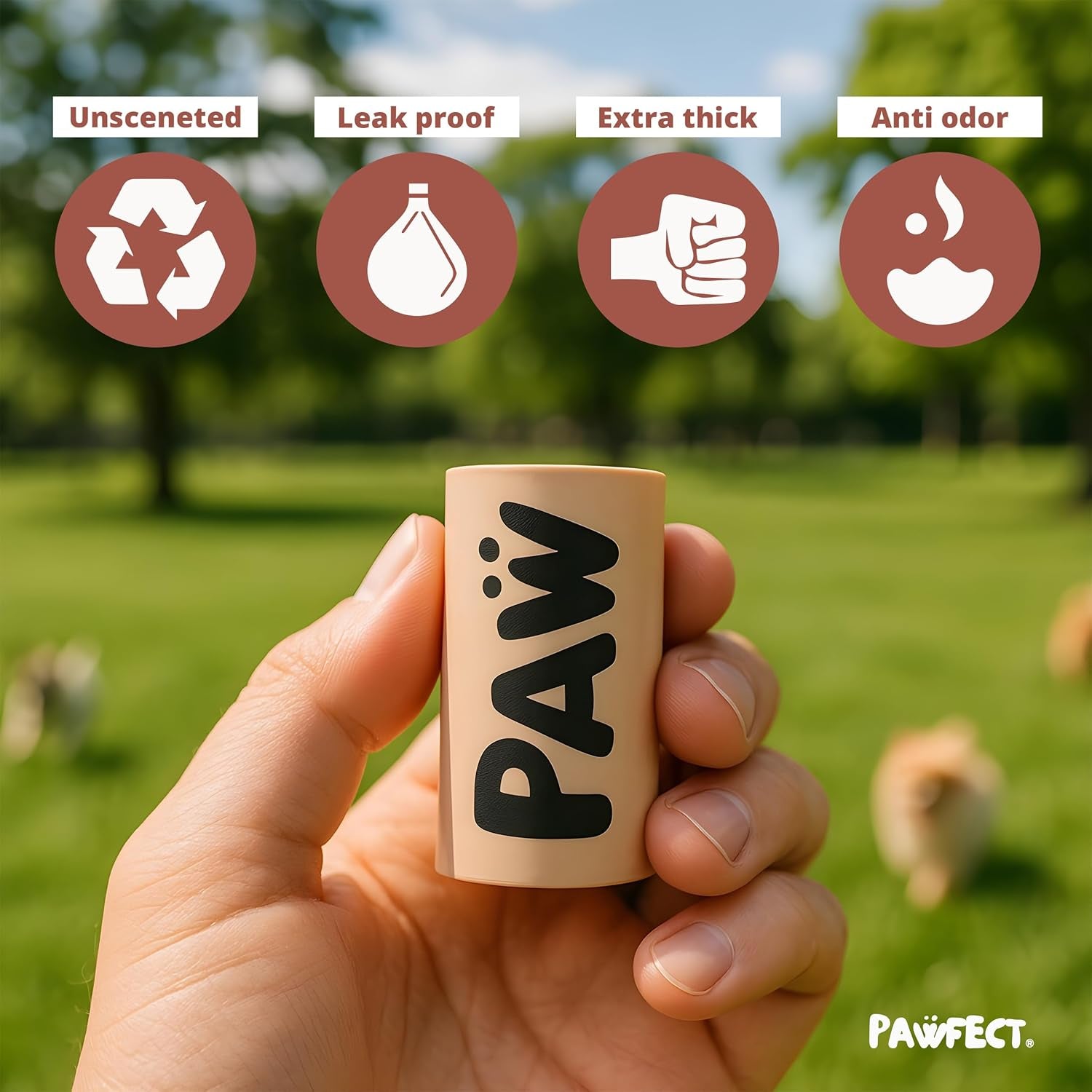 Dog Poop Bags Rolls – Biodegradable Poop Bags, Compostable Dog Waste Bags, BPI Certified Pet Waste Bags, Unscented, Large, Puppy Poo, Earth Friendly, Bolsas Para Perros Popo (240 Counts)