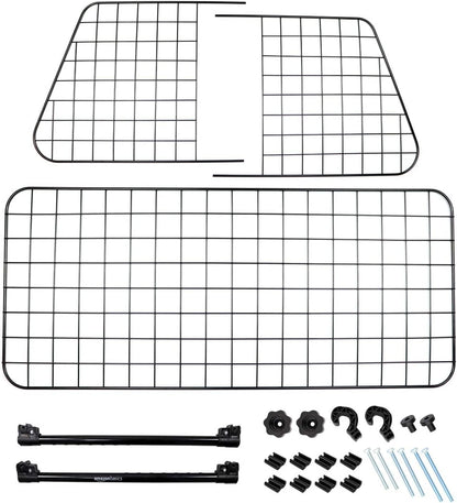 Adjustable Dog Car Barrier for Vehicles, 59.72 X 5.20 X 16.46 In, Black