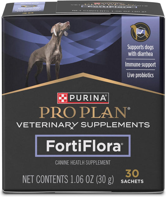 Purina Pro Plan Veterinary Supplements Fortiflora Dog Probiotic Supplement, Canine Nutritional Supplement - 30 Ct. Boxes
