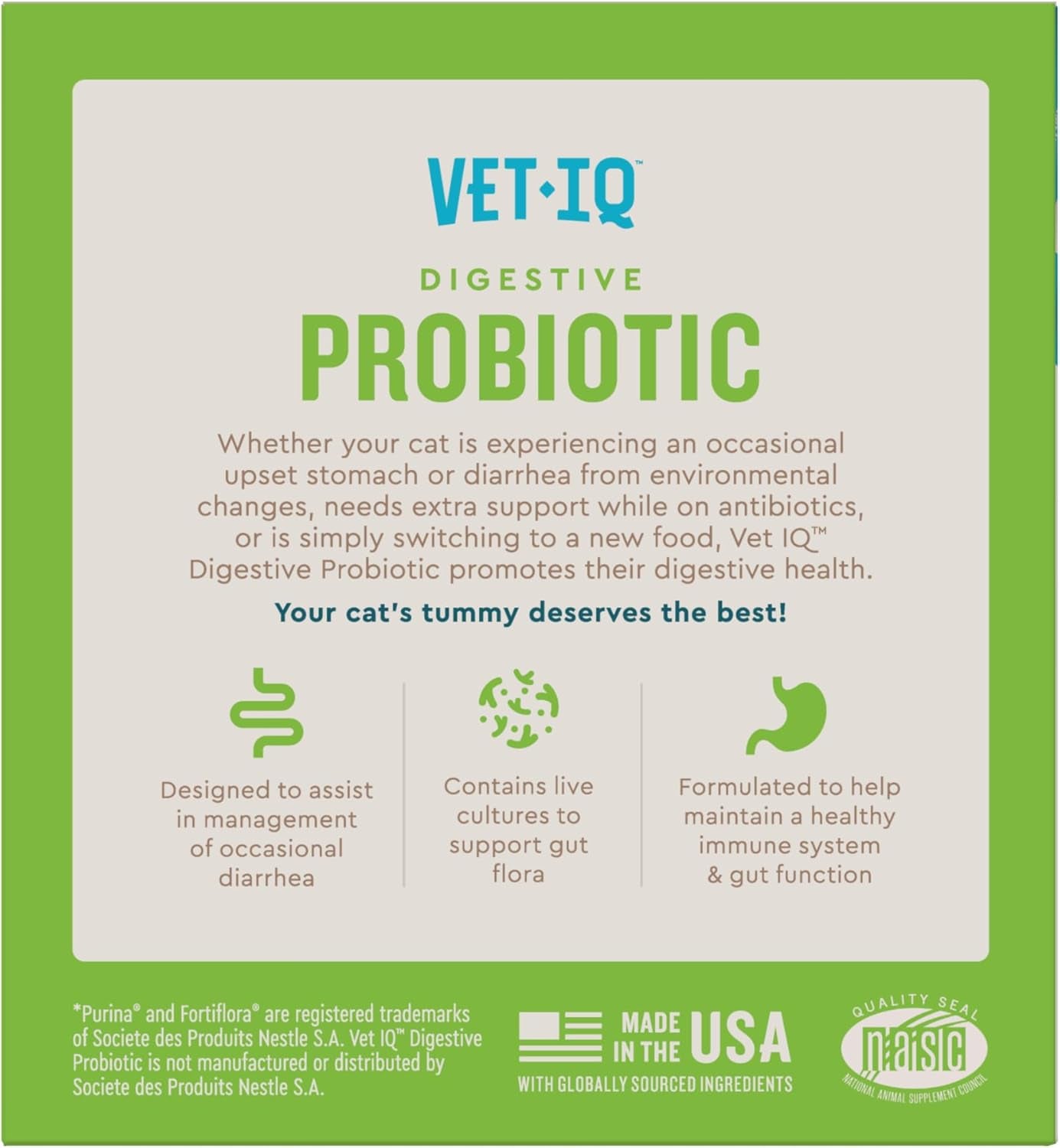 Digestive Probiotic for Cats 30-Pack Single-Serve Chicken Liver Flavored Powder Packets - Cat Probiotics for Diarrhea, Indoor Cats, Immune Support and Daily Digestive Health