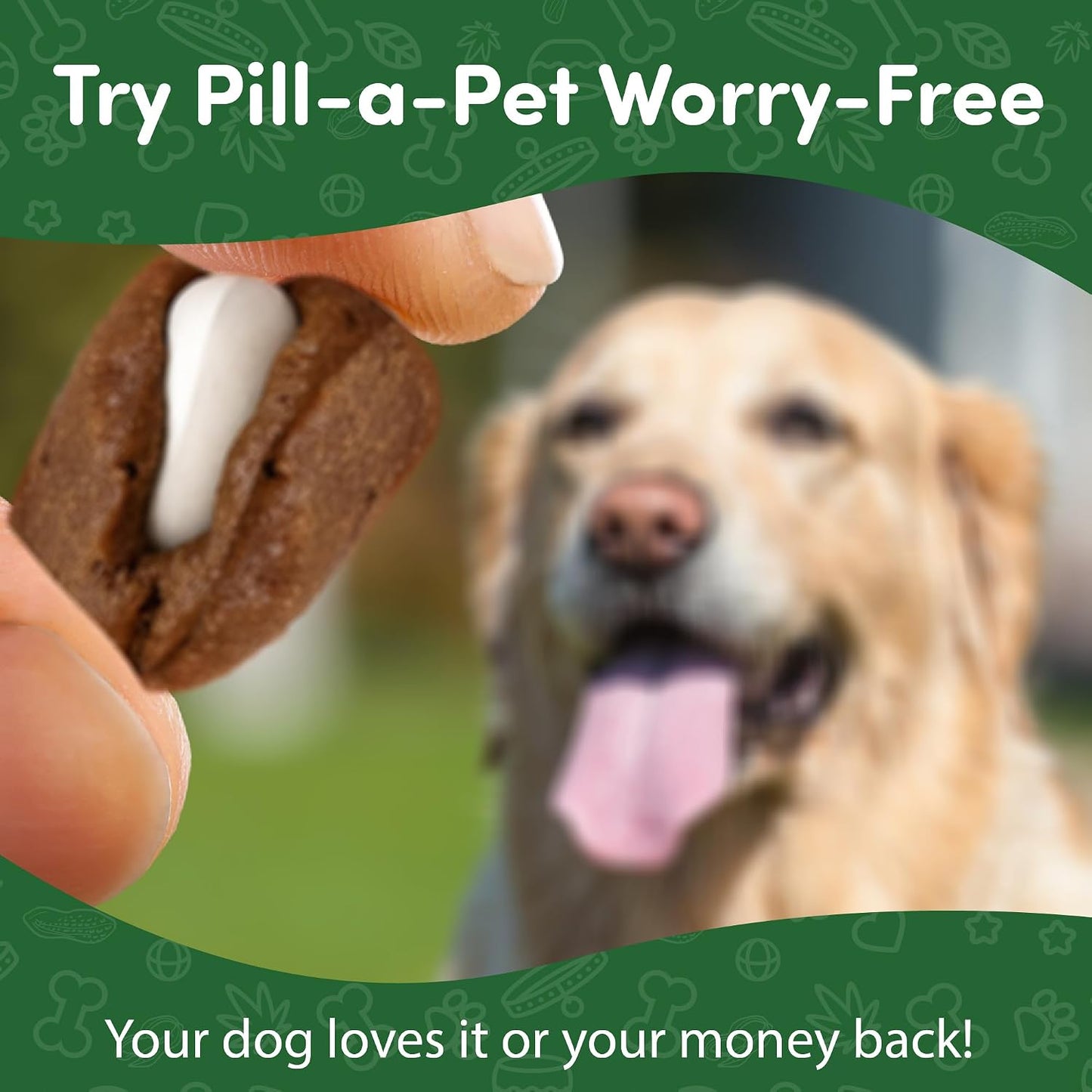 Pill-A-Pet Pill Wrap for Dogs - Made in USA - Probiotics Pet Pill Pockets for Dogs - Paste Dog Treats for Pills - Hiding up to 60 Tablets of Any Size - Digestive Support Bacon Flavor
