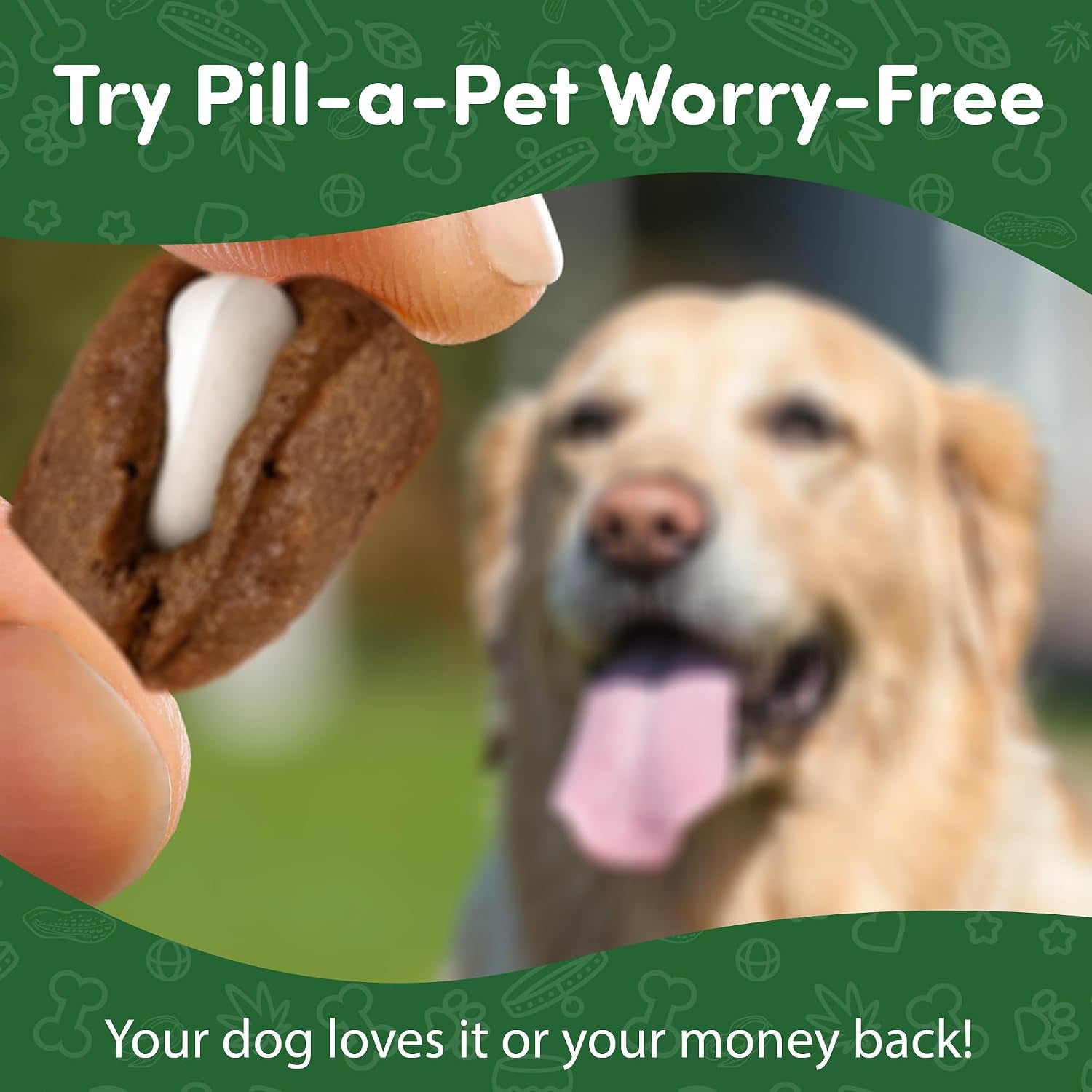 Pill-A-Pet Pill Wrap for Dogs - Made in USA - Probiotics Pet Pill Pockets for Dogs - Paste Dog Treats for Pills - Hiding up to 60 Tablets of Any Size - Digestive Support Bacon Flavor