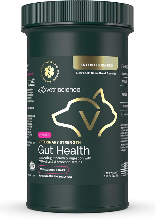 Veterinary Strength Gut Health Powder - Gut Health Supplement for Pets - Immunity Support - Pet-Friendly Probiotic Powder - Tasteless & Odorless - 60 Servings