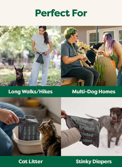 3X Protect Dog Poop Bag Rolls, Odor Blocking Leak Proof Extra Thick, Unscented, 240 Count