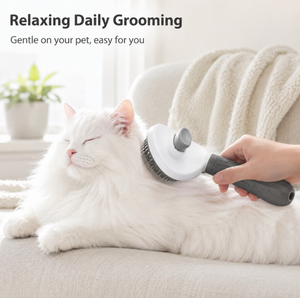 Self-Cleaning Pet Hair Remover Brush and Deshedding Grooming Comb for Dogs and Cats