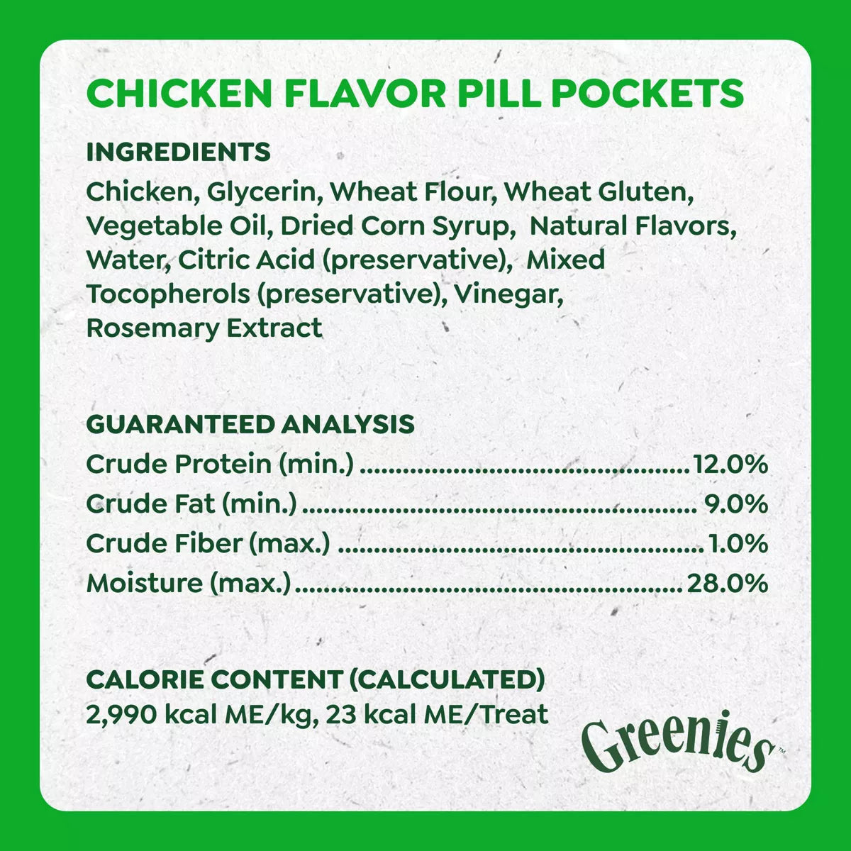 Greenies Chewy Dog Treats Pill Pockets Chicken Capsule Size