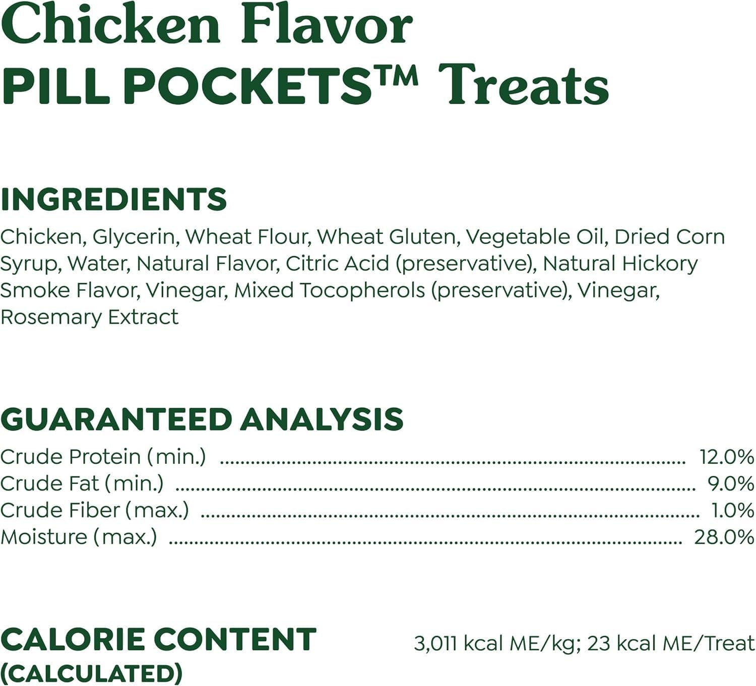 Greenies Pill Pockets Treats for Dogs Capsule Pouch, Chicken Flavor, 15.8-Ounce per Pack (3 Pack)
