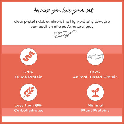 Cleanprotein Salmon Formula Dry Cat Food, 6.6 Lb
